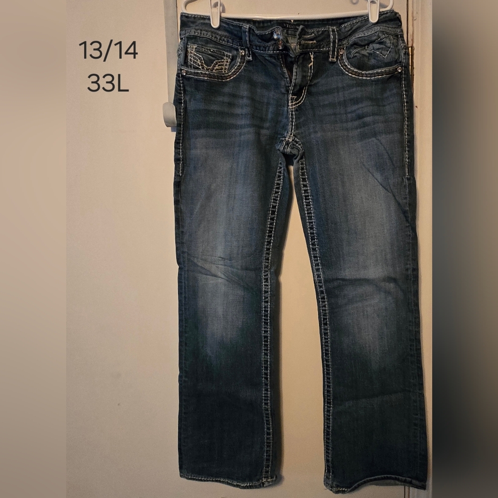 Vigoss Women's Boot Cut Jeans in Dark Blue